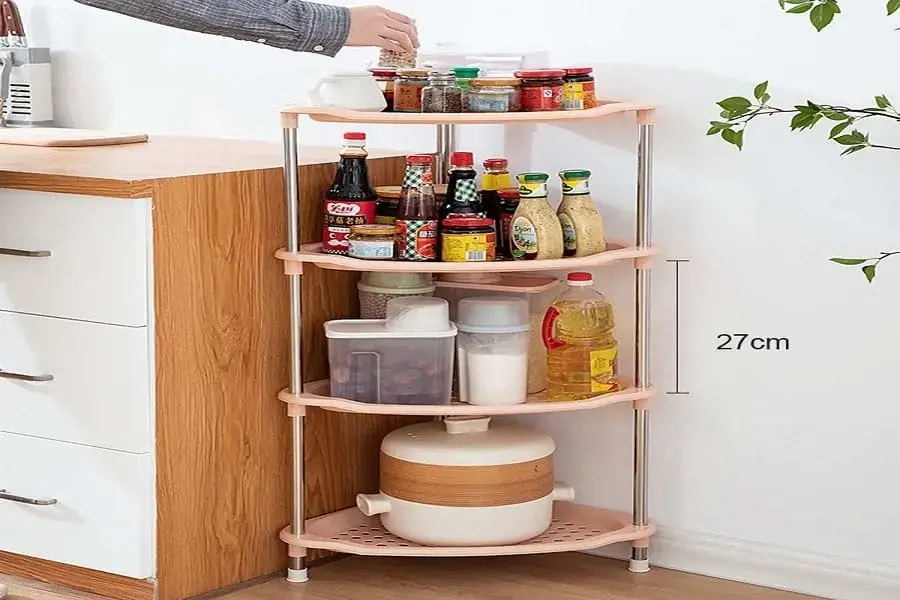Cách sắp xếp đồ đạc trong nhà gọn gàng là sử dụng các góc lưu trữ trong phòng bếp (Nguồn: mylive01.slatic.net)