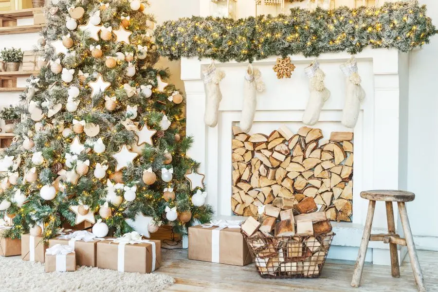 Mẫu lò sưởi Noel đẹp số 5.