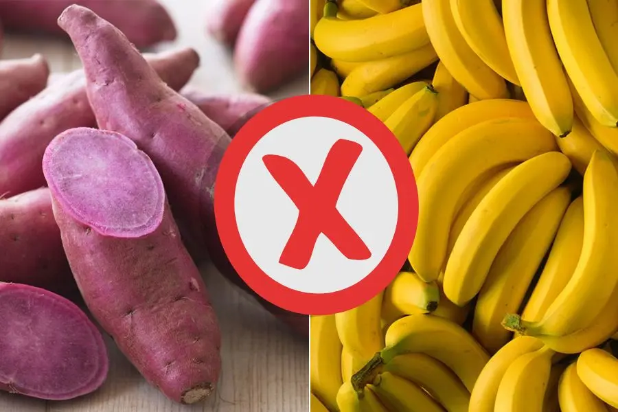 Không nên bảo quản chuối và khoai lang trong tủ lạnh