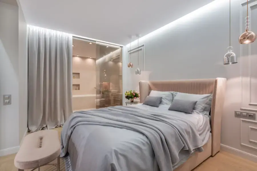 Trang trí nội thất phòng ngủ với những ánh đèn nhẹ dịu