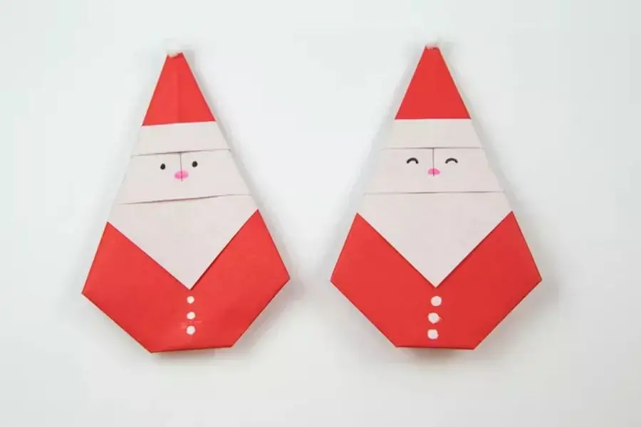 Ông già Noel gấp bằng giấy bé nào cũng thích.