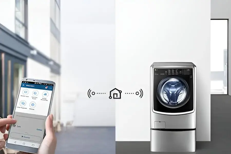 Máy giặt 2 ngăn có thể kết nối và điều khiển từ xa.