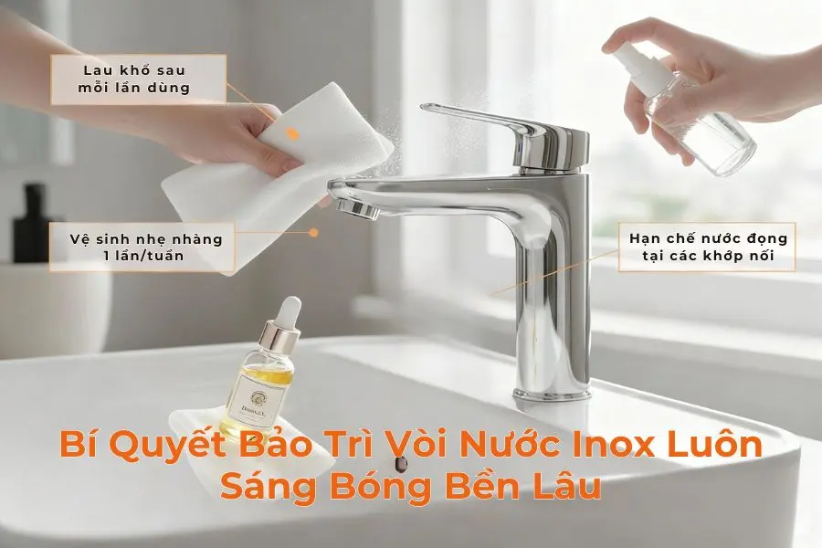 Bí quyết bảo trì vòi nước.