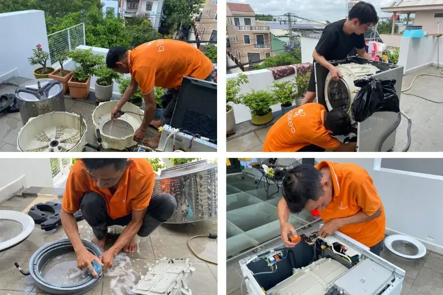Một số cách khắc phục khi máy giặt không thoát được nước.