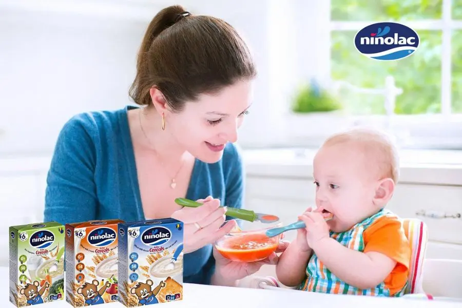 Bột ăn dặm Ninolac số 6.