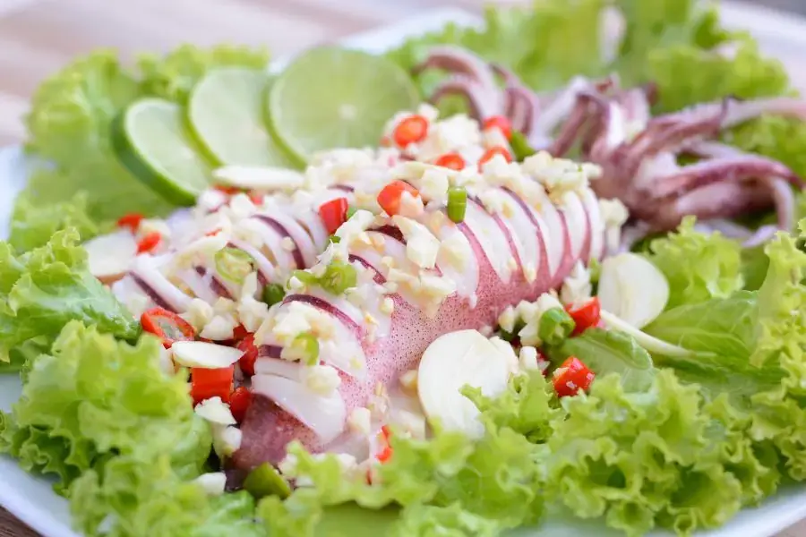 Mực hấp giúp tối ưu chất béo cho bữa ăn