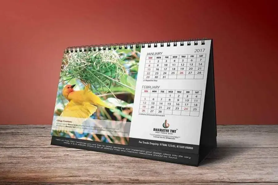 Lịch để bàn làm việc giúp ghi nhớ lịch trình quan trọng