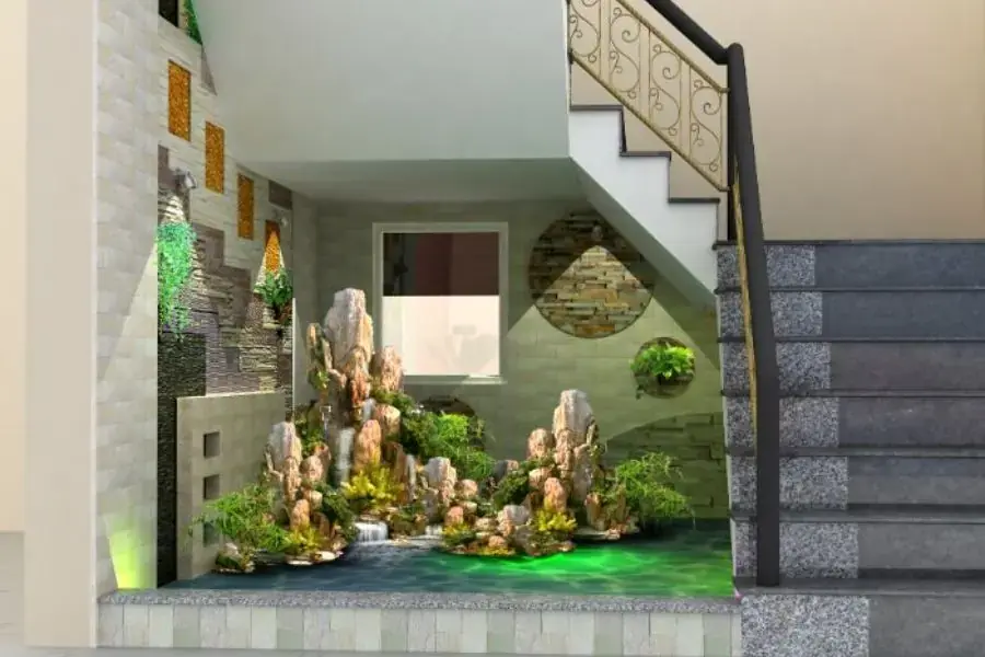 Trang trí tiểu cảnh bằng hòn thang bộ