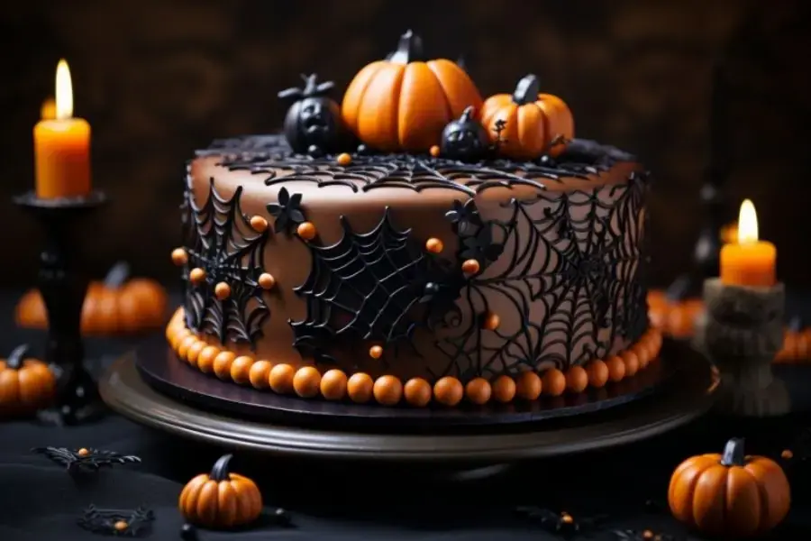 Bánh kem được decor theo phong cách Halloween cực sáng tạo.