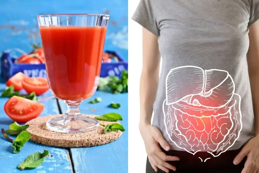 Uống nước ép cà chua mỗi ngày có tốt không: Giúp tăng cường hoạt động hệ tiêu hóa, hạn chế khó tiêu, táo bón