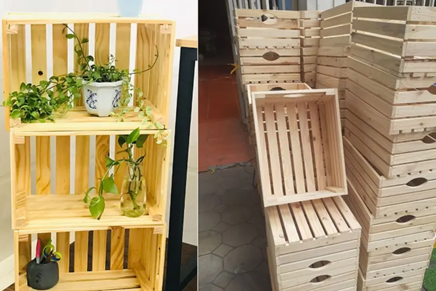 Giá bán của gỗ pallet hộp thường dao động từ 100.000 VND đến 150.000 VND mỗi hộp.