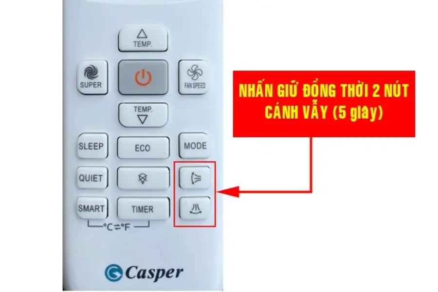 Cách đơn giản để mở khóa điều khiển điều hòa Casper bị khóa