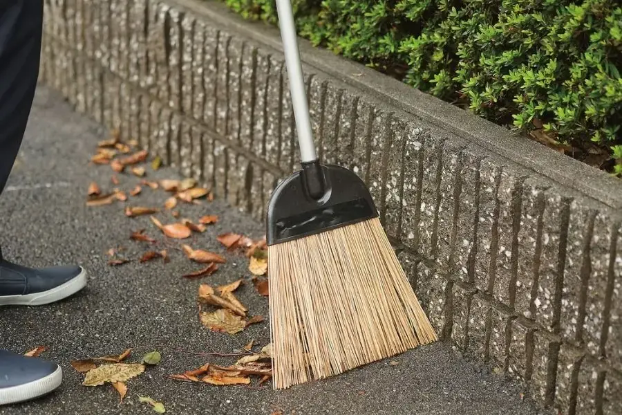 Nên sử dụng chổi xương để quét sân