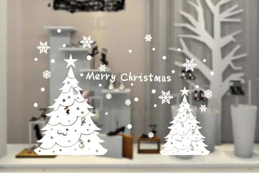 Mẫu vẽ cây thông Noel bằng bút xóa.