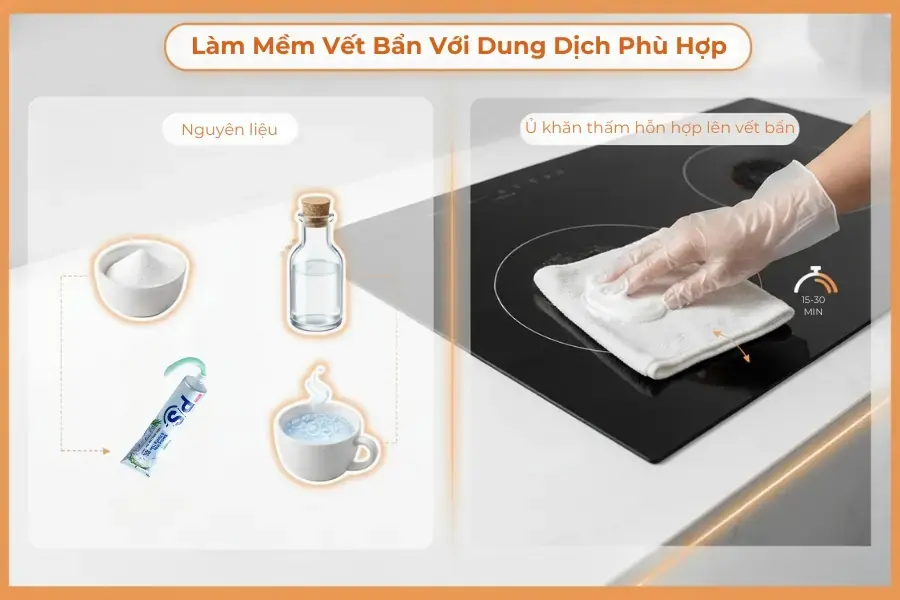 Làm sạch các vết bẩn nhẹ bằng dung dịch phù hợp.