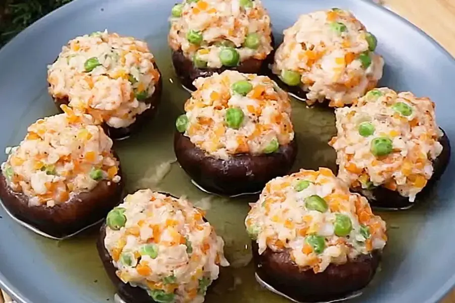 Tôm hấp nấm