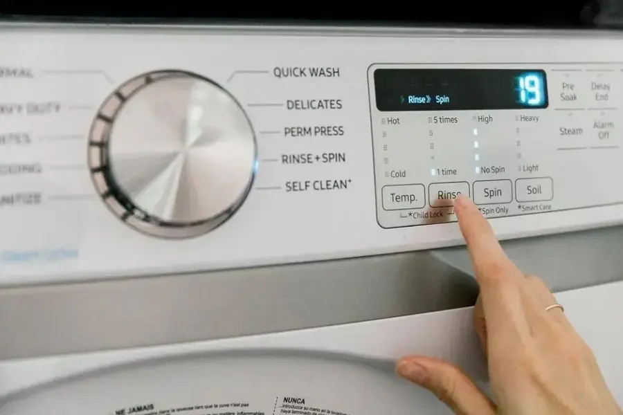Ấn rinse để kích hoặt chế độ vắt