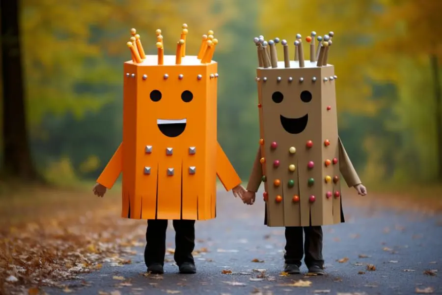 Trẻ em hóa trang Halloween dễ thương.
