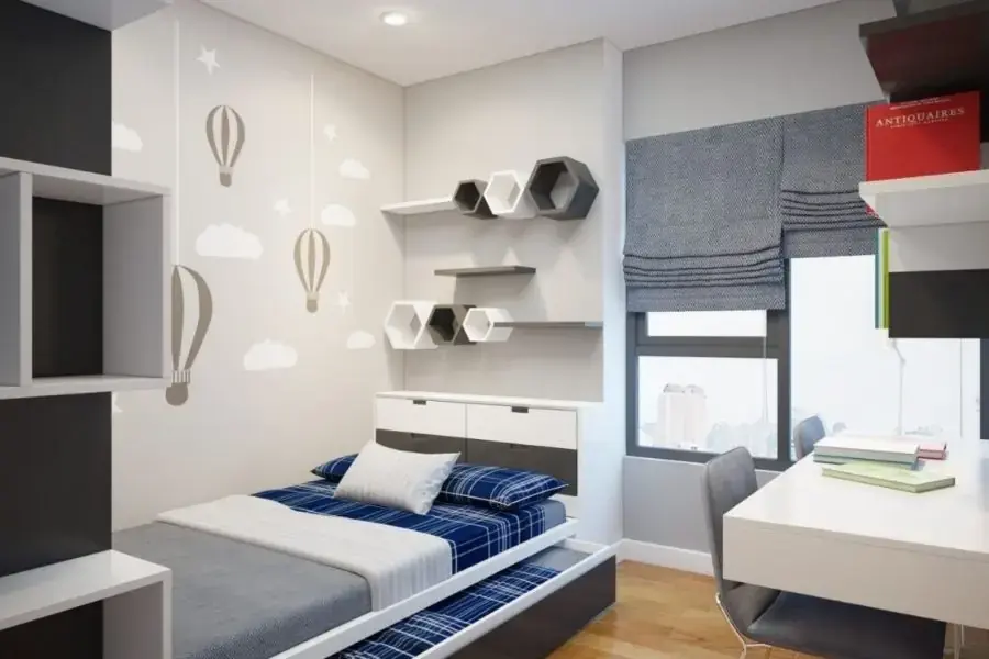 Mẫu decor phòng ngủ 6m2 sang trọng, ngăn nắp