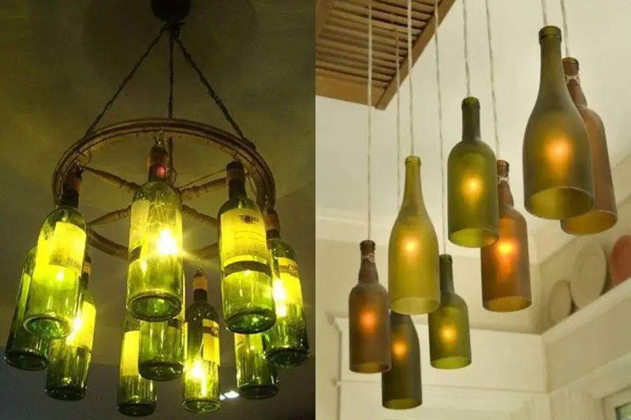 Làm đèn ngủ từ chai rượu