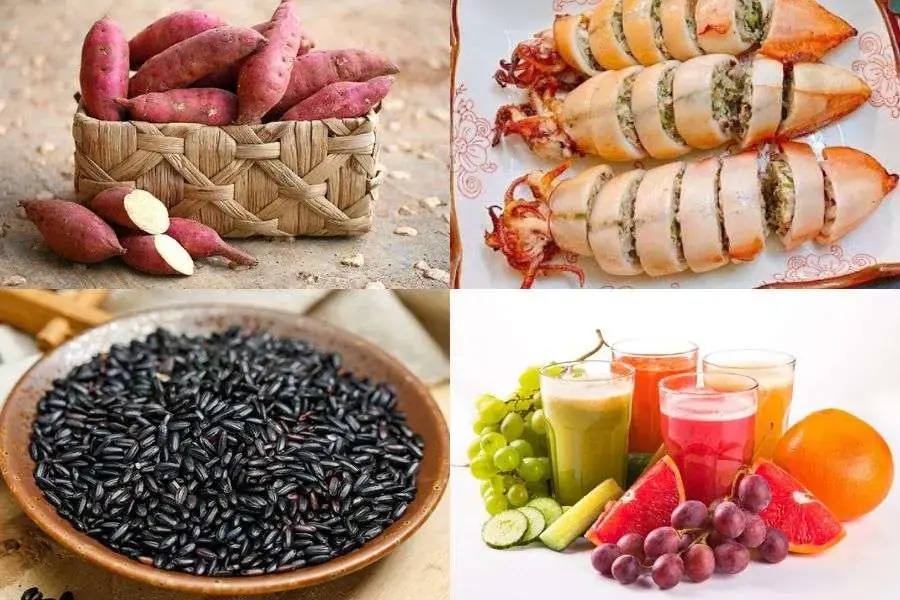 Gợi ý thực đơn giảm cân với khoai lang và mực ngày 3