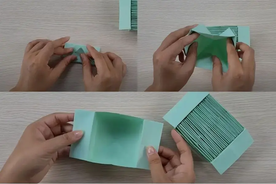 Hoàn thành hộp giấy có nắp.