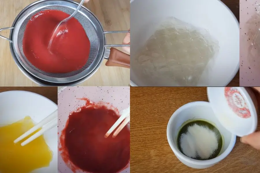 Ngâm gelatin bột và lá