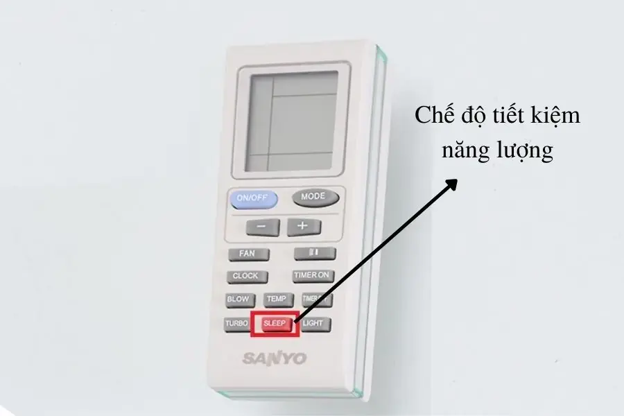 Chế độ tiết kiệm năng lượng với phím “Sleep” trên điều hòa Sanyo