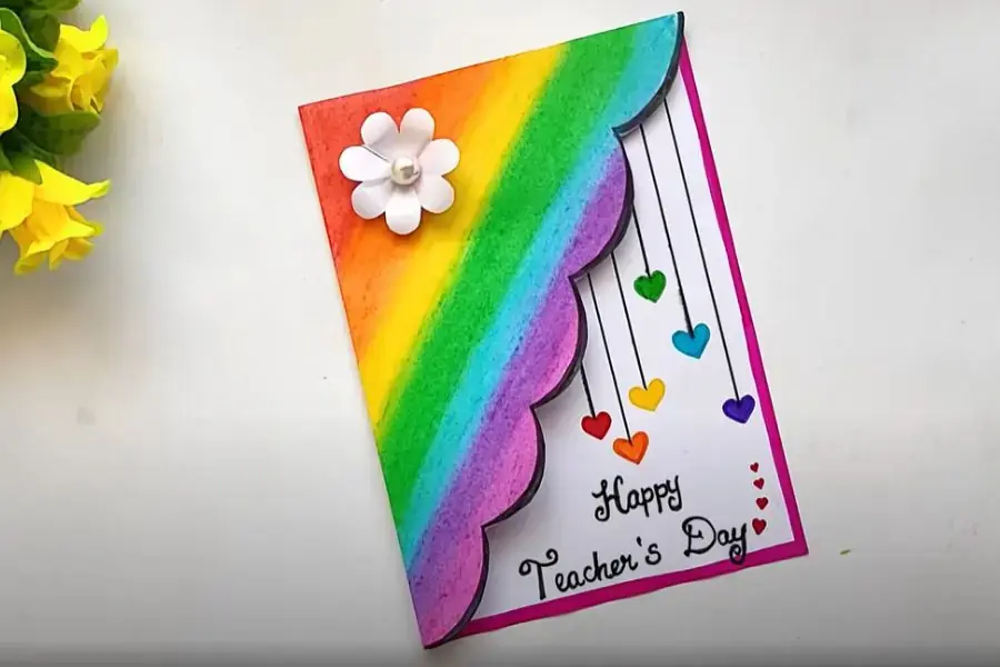 Trang trí thiệp 20 tháng 11 đa màu sắc.