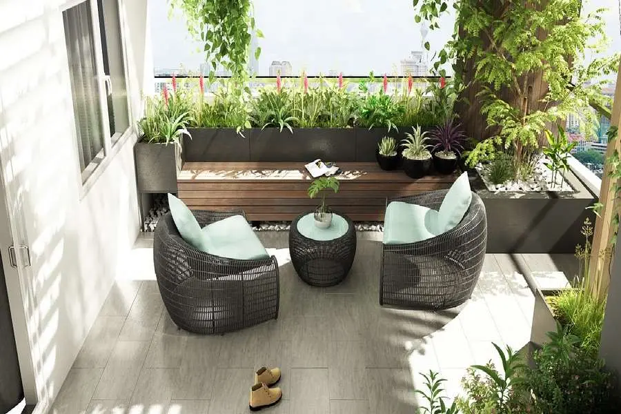Trang trí sân thượng dành cho nhà phố