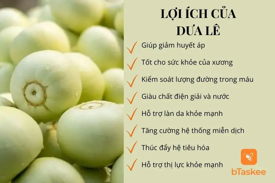 Lợi ích của dưa lê đối với sức khỏe