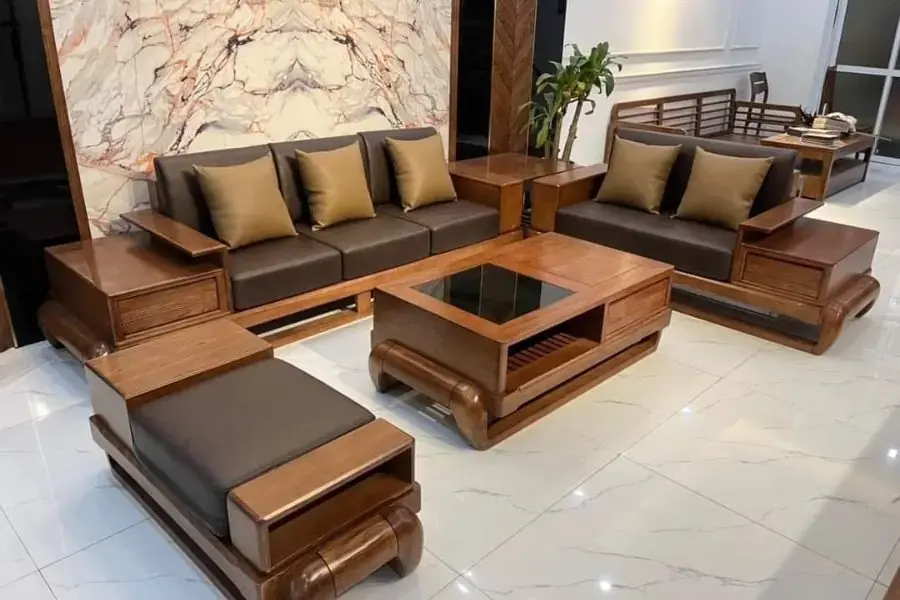 Sofa bằng gỗ sồi có giá phù hợp với mọi tầng lớp, mọi nhu cầu của người sử dụng