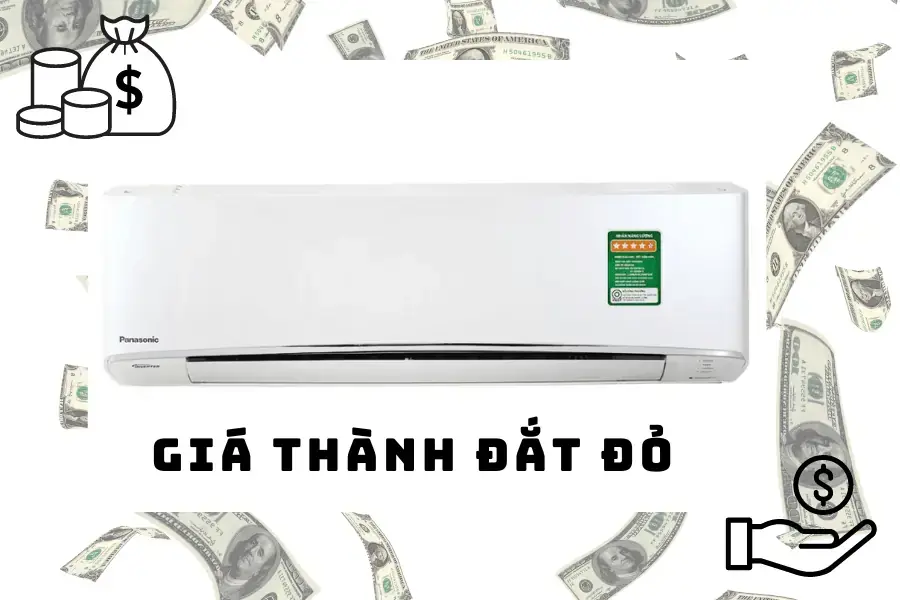 Giá thành của máy lạnh Panasonic khá cao so với mặt bằng chung 