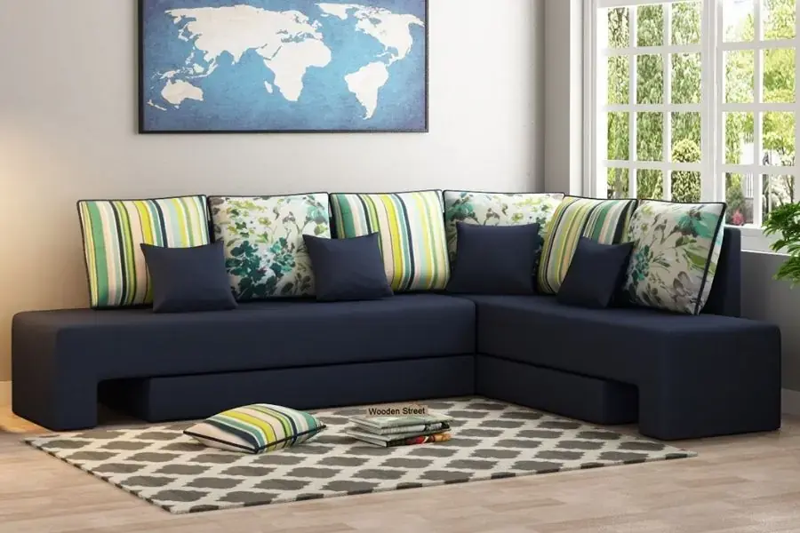 Ghế sofa góc chữ L vừa tiện dụng vừa hiện đại (Hình ảnh: Woodenstreet)
