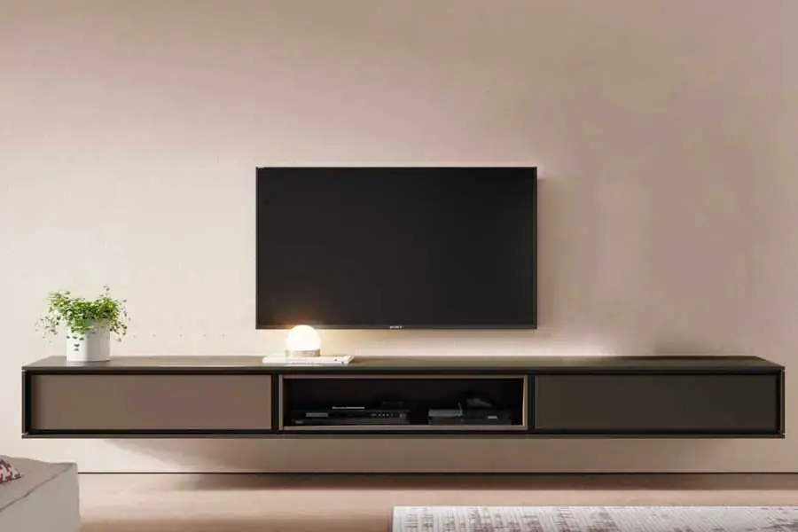 Mẫu kích thước kệ tivi treo tường tối giản đẹp