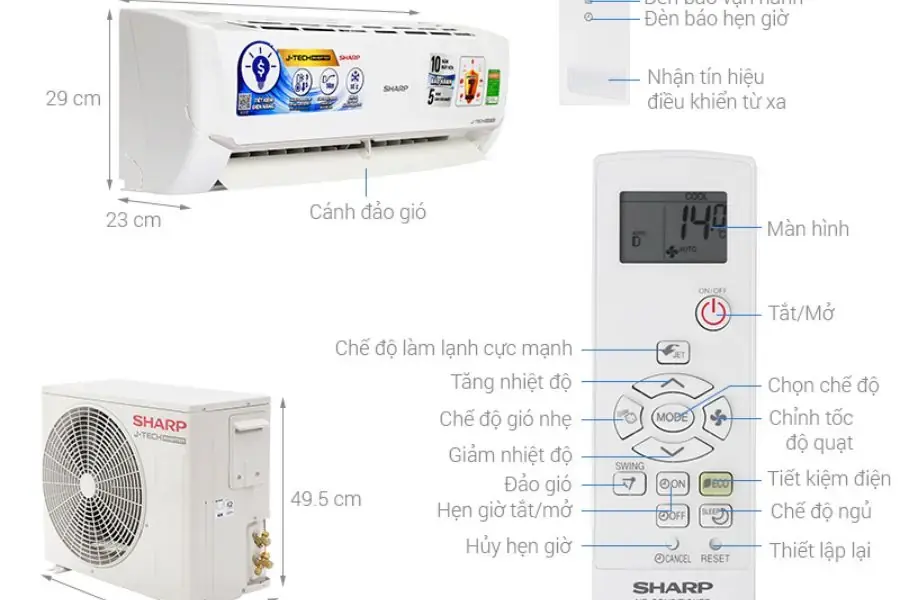 Máy lạnh Sharp được đánh giá có độ bền vững lâu 