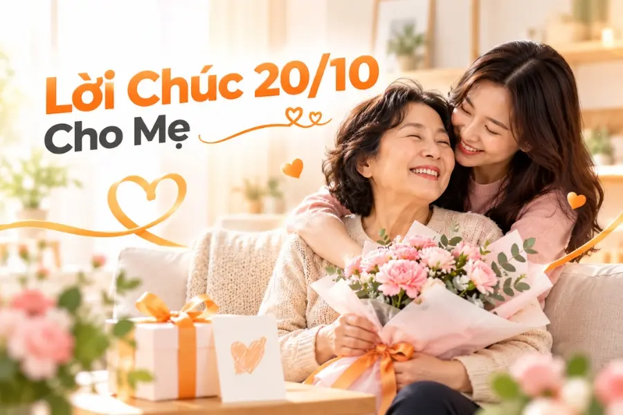 Gửi lời chúc 20/10 yêu thương đến mẹ cùng những món quà nhỏ đầy ý nghĩa.
