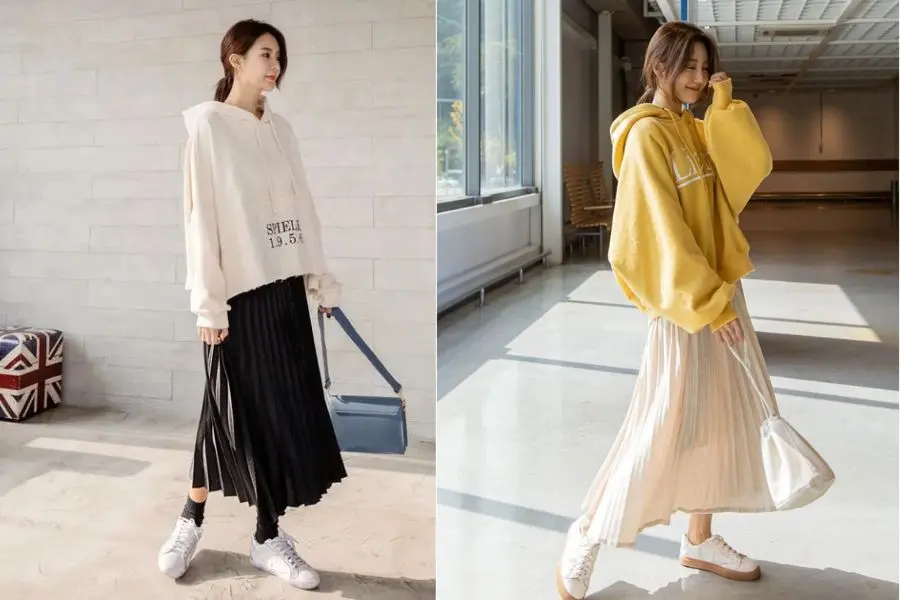 Chân váy dài duyên dáng xinh đẹp trong đêm Giáng Sinh.