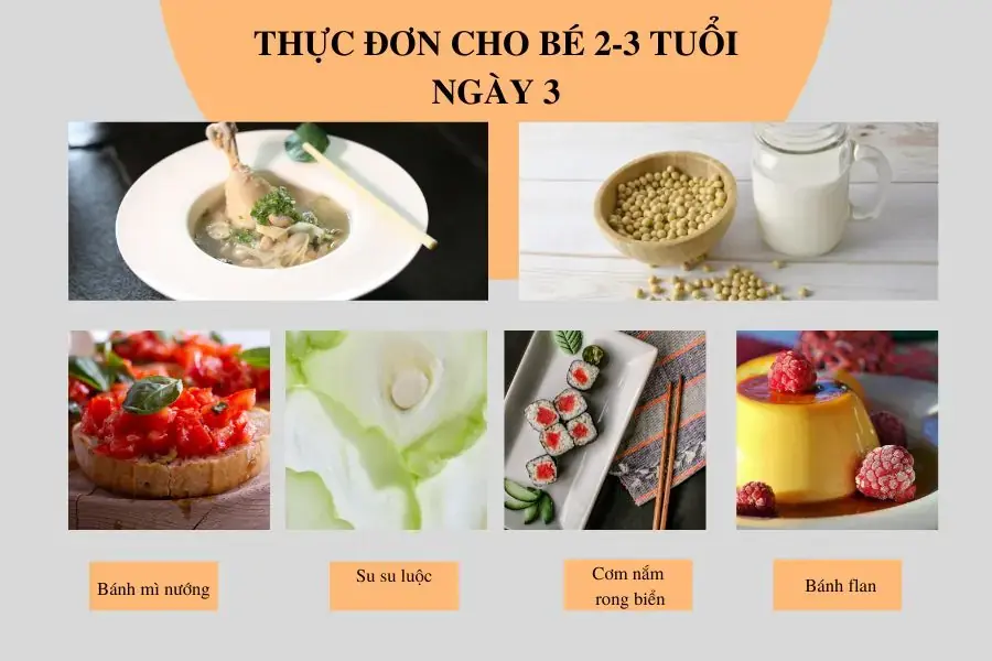Thực đơn ngày thứ 3 với những món ngon cho bé