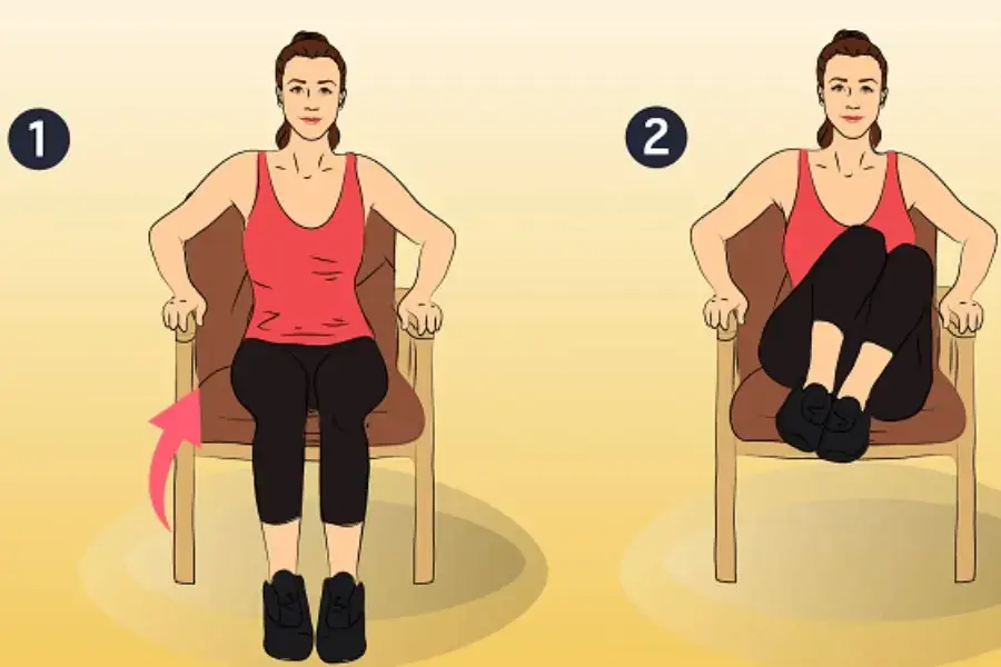 Động tác Knee Pulls Ups giúp đùi thon gọn hơn