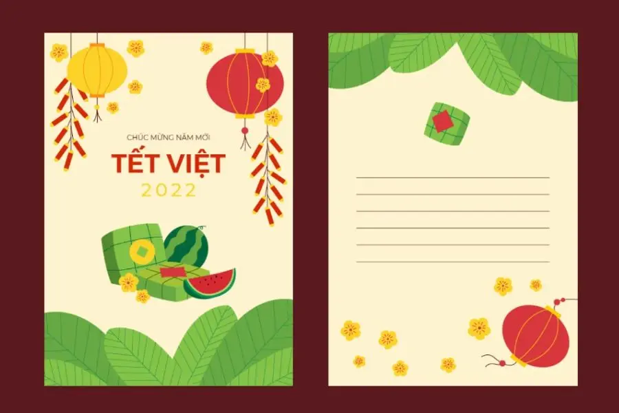 Thiệp mừng năm mới mang nét hoài niệm và vô cùng ý nghĩa với bố mẹ.