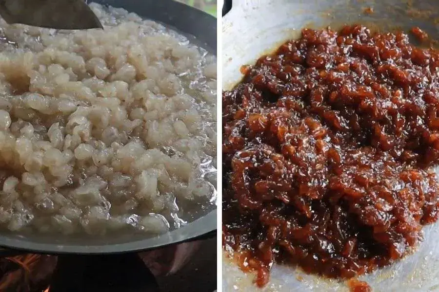 Sên mứt đến lúc chuyển sang màu nâu vàng.