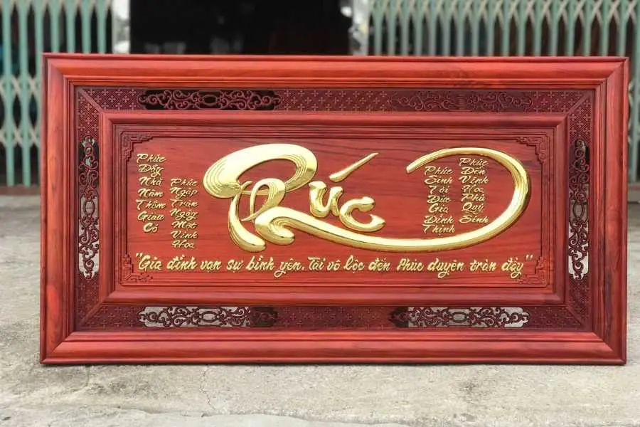 Tranh chữ phúc mang ý nghĩa thu hút tài lộc, phước phần đến cho gia đình