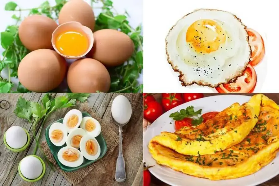 Lượng calo của trứng gà còn phụ thuộc vào cách chế biến