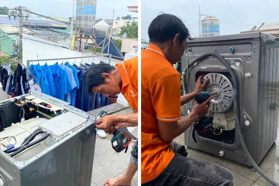 Những bước thực hiện cần phải thật cẩn thận để tránh ảnh hưởng đến board mạch của máy.