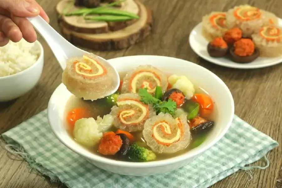 Canh bóng thả.