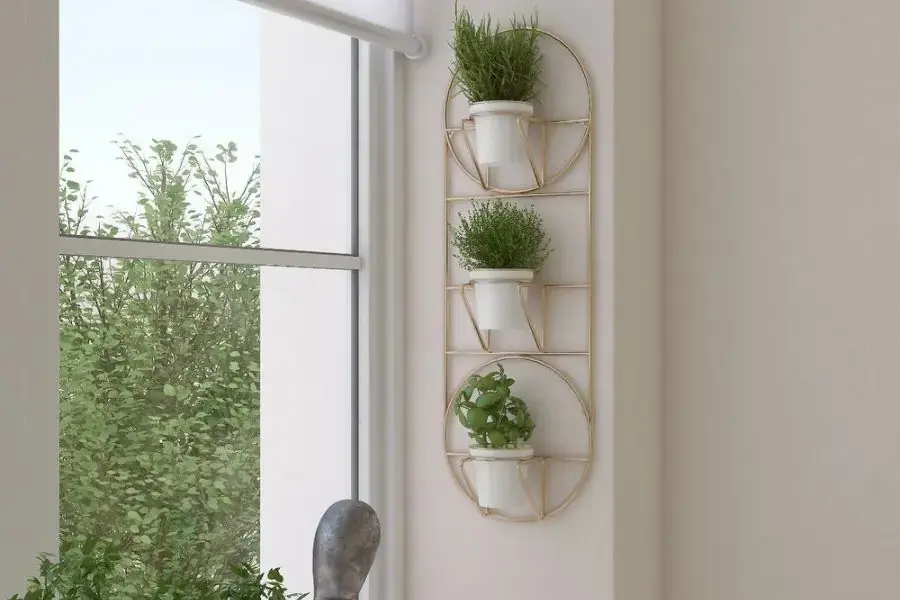 Trang trí bằng kệ sắt, kệ gỗ