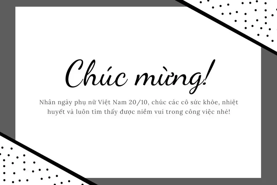Lời chúc 20/10 chân thành dành tặng cô giáo.