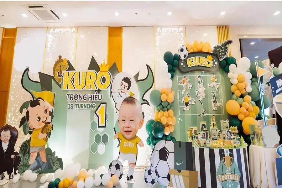 Bữa tiệc trang trí sinh nhật bé trai theo phong cách thể thao