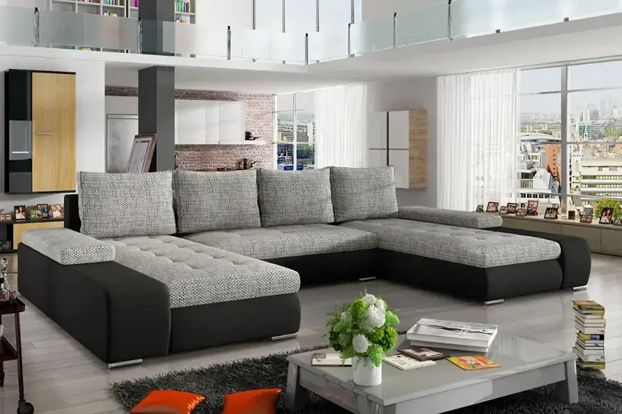 Sofa bed chữ U mang lại cảm giác sang trọng, đẳng cấp.